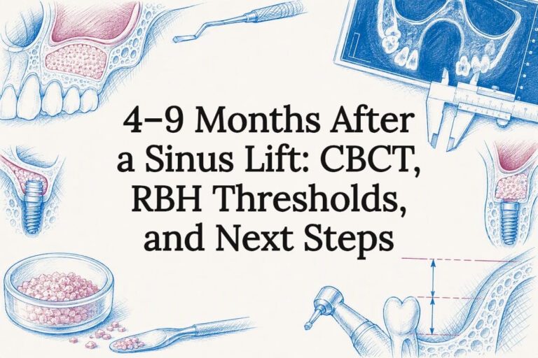 4–9 Months After a Sinus Lift: CBCT, RBH Thresholds, and Next Steps